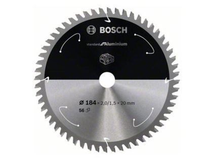 Bosch Pílový kotúč pre aku píly Standard for Aluminium 184 x 20 x 2/1,5mm Z56 | ajtech.sk