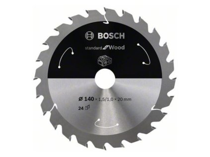 Bosch Pílový kotúč pre aku píly Standard for Wood 140 x 20 x 1,5/1,0mm Z24 | ajtech.sk