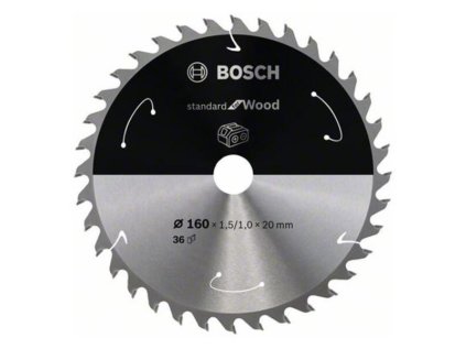 Bosch Pílový kotúč pre aku píly Standard for Wood 160 x 20/15,875 x 1,5/1,0mm Z36 | ajtech.sk