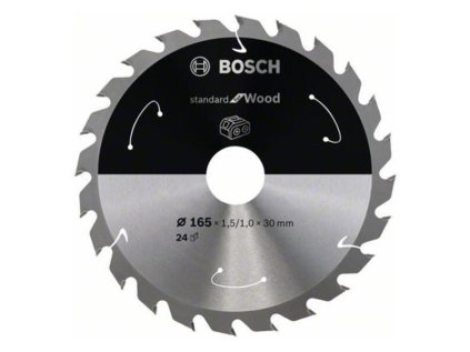 Bosch Pílový kotúč pre aku píly Standard for Wood 165 x 30 x 1,5/1,0mm Z24 | ajtech.sk
