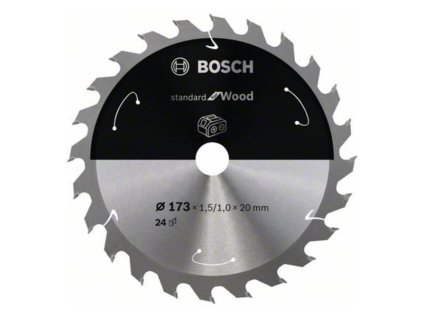 Bosch Pílový kotúč pre aku píly Standard for Wood 173 x 20 x 1,5/1,0mm Z24 | ajtech.sk