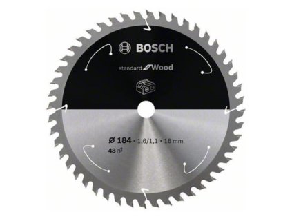 Bosch Pílový kotúč pre aku píly Standard for Wood 184 x 16 x 1,6/1,1mm Z48 | ajtech.sk