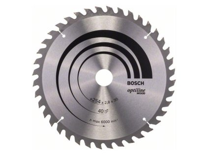 Bosch Pílový kotúč Optiline for Wood 254 x 30 x 2,8mm Z40 | ajtech.sk