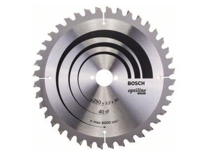 Bosch Pílový kotúč Optiline for Wood 250 x 30 x 3,2mm Z40 | ajtech.sk
