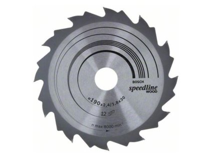 Bosch Pílový kotúč Speedline Wood 190 x 30 x 2,4mm Z12 | ajtech.sk
