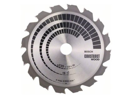 Bosch Pílový kotúč Construct Wood 235 x 30/25 x 2,8mm Z16 | ajtech.sk