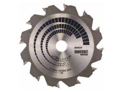 Bosch Pílový kotúč Construct Wood 150 x 20/16 x 2,4mm Z12 | ajtech.sk