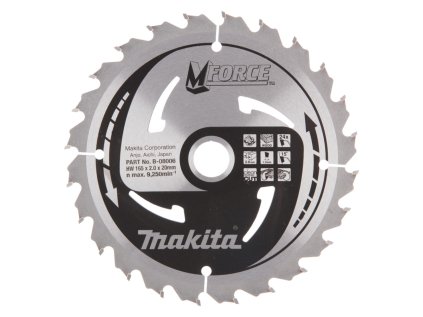 Makita Pílový kotúč na drevo Mforceorce 165 mm / 20 mm / 24z, B-08006 MA | ajtech.sk