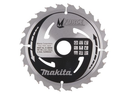 Makita Pílový kotúč na drevo Mforceorce 190 mm / 30 mm / 24z, B-08056 MA | ajtech.sk