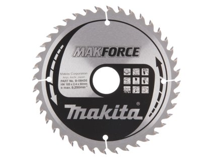 Makita Pílový kotúč na drevo MAKForce 165 mm / 30 mm / 40z, B-08436 MA | ajtech.sk