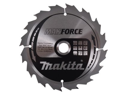 Makita Pílový kotúč na drevo MAKForce 180 mm / 20 mm / 16z, B-08187 MA | ajtech.sk