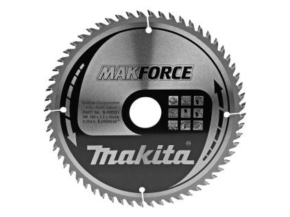 Makita Pílový kotúč na drevo MAKForce 190 mm / 30 mm / 60z, B-08551 MA | ajtech.sk
