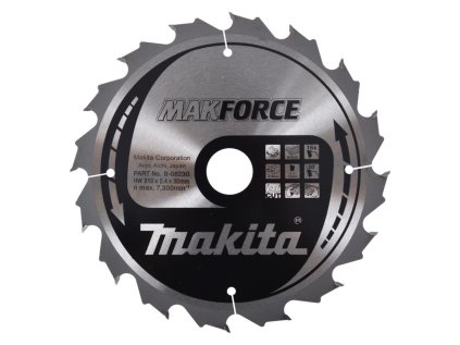 Makita Pílový kotúč na drevo MAKForce 210 mm / 30 mm / 16z, B-08230 MA | ajtech.sk