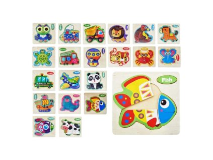 CREATIVETOYS Drevené detské puzzle - rôzne druhy | ajtech.sk