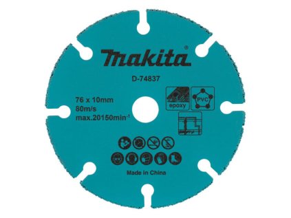 Makita Segmentový rezný univerzálny kotúč 76 x 10 mm, D-74837 | ajtech.sk