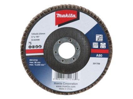 Makita Lamelový brúsny kotúč na kov 125x22,23 mm, P80, 10 ks D-63498-10 | ajtech.sk