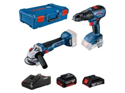 BOSCH Set GWS 18V-10 + GSB 18V-50 + 1 akumulátor 2,0 Ah + 1 akumulátor 5,0 Ah, v kufri XL-BOXX | ajtech.sk