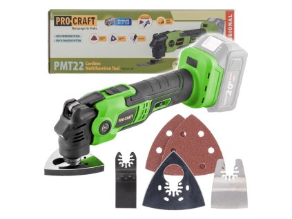 ProCraft PMT22bb Akumulátorová multifunkčná oscilačná brúska (bez aku) | ajtech.sk