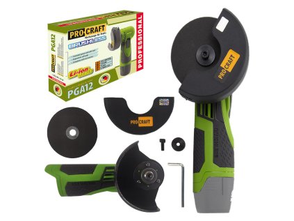 Aku mini uhlová brúska ProCraft PGA12 76mm 12V bez aku | ajtech.sk
