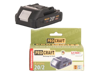 ProCraft 20/2A Akumulátorová batéria 20 V Li-Ion, 2 000 mAh | ajtech.sk