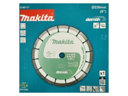Makita D-80117 Diamak segmentový rezný kotúč 230 mm na betón, tehly, dlaždice | ajtech.sk