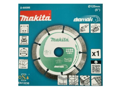 Makita D-80086 Diamak segmentový rezný kotúč 125 mm na betón, tehly, dlaždice | ajtech.sk