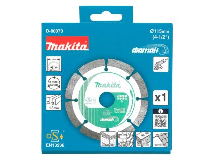 Makita D-80070 Diamak segmentový rezný kotúč 115 mm na betón, tehly, dlaždice | ajtech.sk