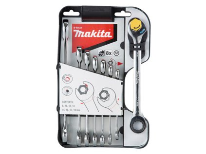 Makita B-65523 Sada kombinovaných očkoplochých račňových kľúčov 8 ks | ajtech.sk
