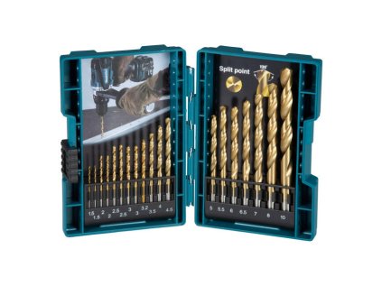 Makita D-67527 Sada 19 ks vrtákov HSS-TiN do kovu | ajtech.sk