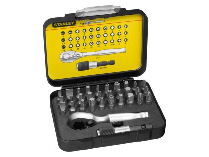 Sada bitov Stanley 1-13-904, 32 ks, 1/4" s mini račňou | ajtech.sk