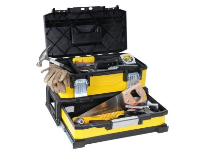 Stanley 1-95-829, kovoplastový box so zásuvkou, 55x28x34 cm | ajtech.sk