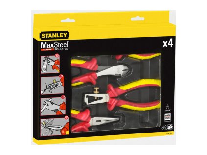 Stanley sada izolovaných klieští VDE 4-84-489, MaxSteel, 4 ks | ajtech.sk