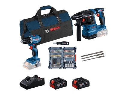 Bosch 18V Combo Set: GSR 18V-45 + GBH 18V-22 + Príslušenstvo | ajtech.sk