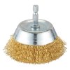 Makita Oceľová drôtená miskovitá kefa D 70 mm, vlnitý drôt potiahnutý mosadzou D 0,3 mm, D-73639 | ajtech.sk