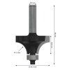 Zaobľovacia fréza Bosch 8mm, R1 12x19mm | ajtech.sk