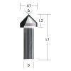 Profilová frézka Makita 19mm 90° stopka 12mm | ajtech.sk