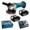 Makita DGA452RTJ Akumulátorová uhlová brúska 115 mm 18V (2x5,0 Ah) | ajtech.sk