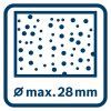 Bosch GDE 28 Ľahký integrovaný vysávač 1600A021BH | ajtech.sk