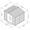 Strend Pro Domček záhradný drevený, plechový, 266x224x215 cm | ajtech.sk