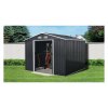 Strend Pro Domček záhradný, plechový, antracit, 291x291x214 cm | ajtech.sk