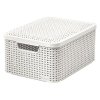 Košík Curver STYLE M LID, white, 38x29x17 cm, s | ajtech.sk