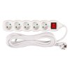 Kabel DG-F805BK 05,00 m, 5 zásuviek + vypínač | ajtech.sk