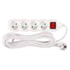 Kabel DG-F804BK 05,00 m, 4 zásuvky + vypínač | ajtech.sk