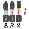 Bosch 25 dielna sada skrutkovacích bitov PRO Impact, PH, PZ, a T, 25 mm | ajtech.sk