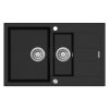 CONCEPT DG205C60bc Drez granitový s vaničkou a odkvapom Cubis ČIERNY | ajtech.sk