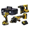 DeWALT DCK305P3T Sada náradia - Vŕtacie kladivo, rázový uťahovák, uhlová brúska 18 V XR 3 x 5 Ah | ajtech.sk