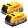 DeWALT Akumulátor 2 x 18 V XR POWERSTACK 1,7 Ah | ajtech.sk