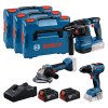 Bosch 18V Set: Vŕtačka, Kladivo, Flexa + 2x Aku | ajtech.sk