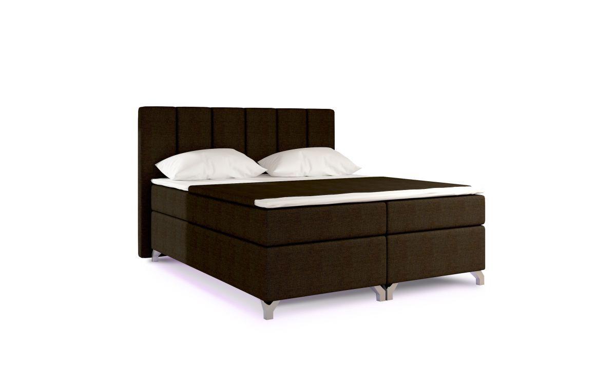 Dvojlůžko boxspring BASILIO s LED