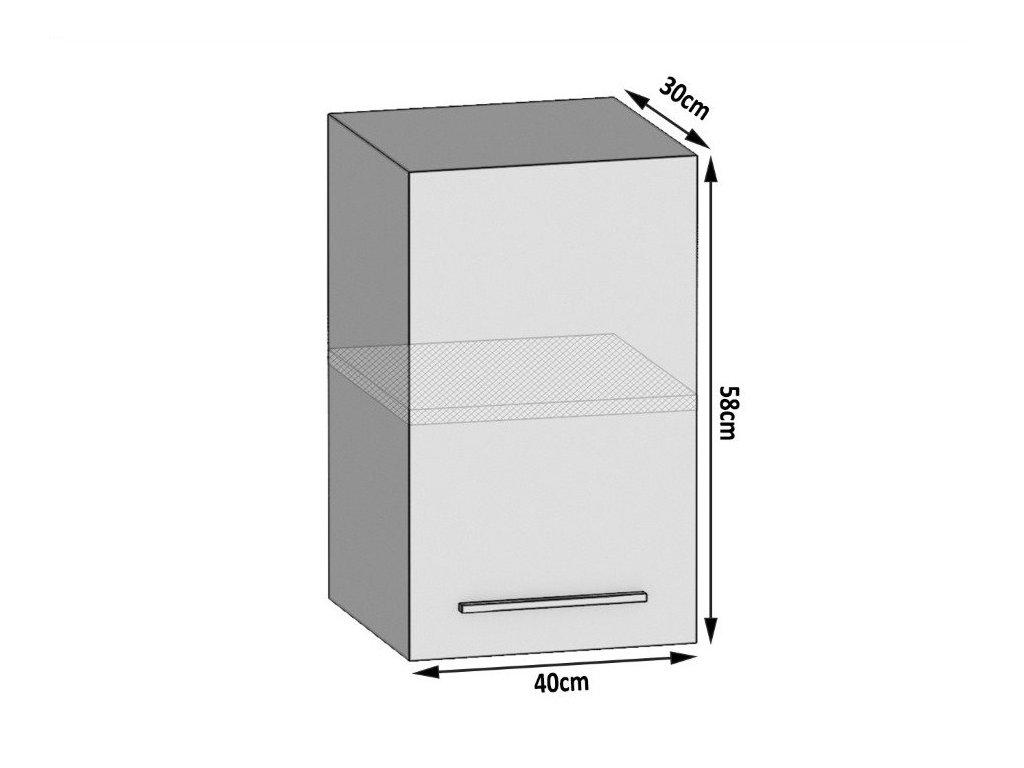 Bílá kuchyň 420 cm